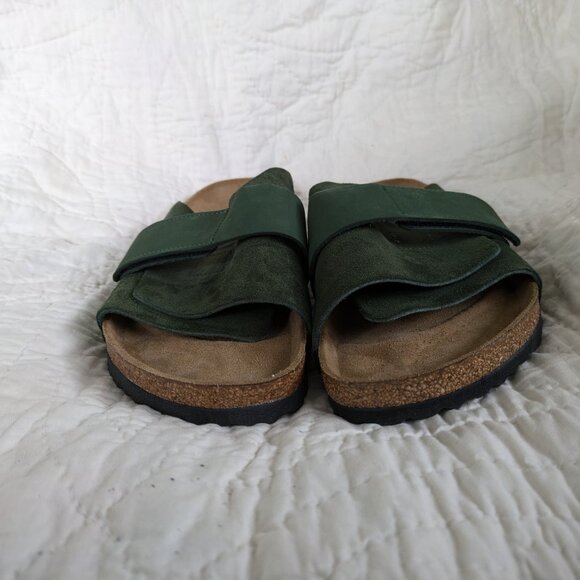 Birkenstock Kyoto 41 Mountain View Green suede nubuck leather regular wide - Picture 5 of 8
